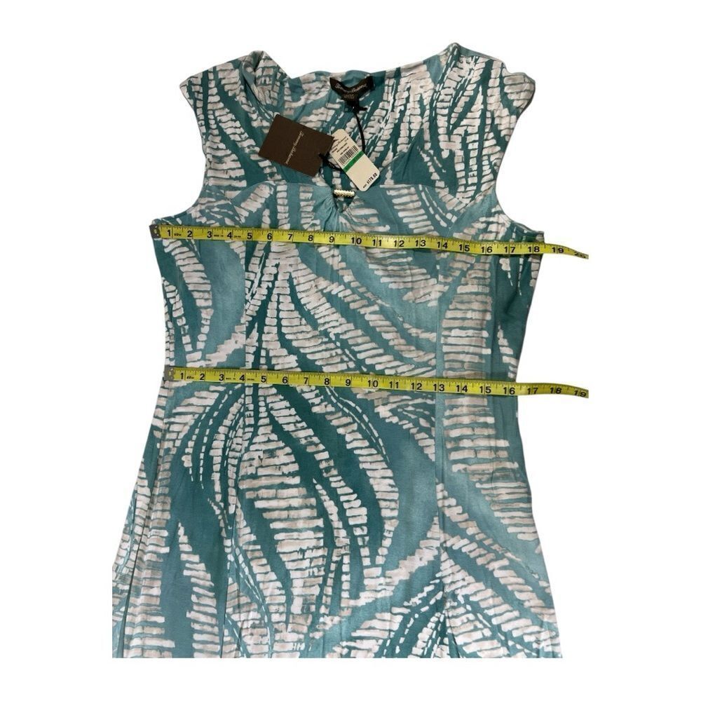 Tommy Bahama Aqua and White Printed Maxi Dress - Picture 9 of 10